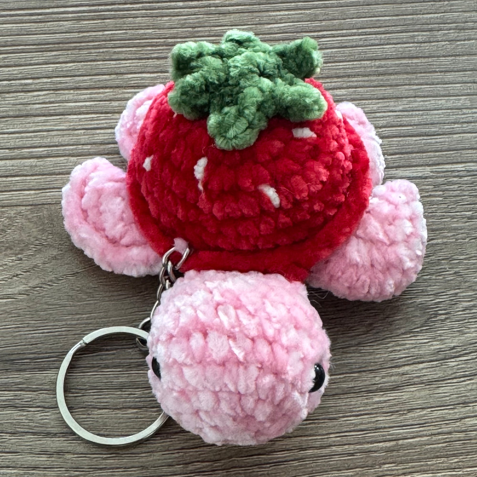 Strawberry Turtle Keychain