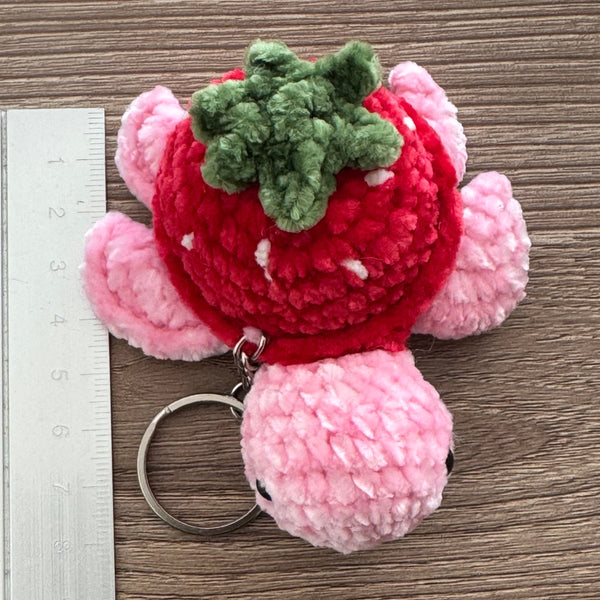 Strawberry Turtle Keychain