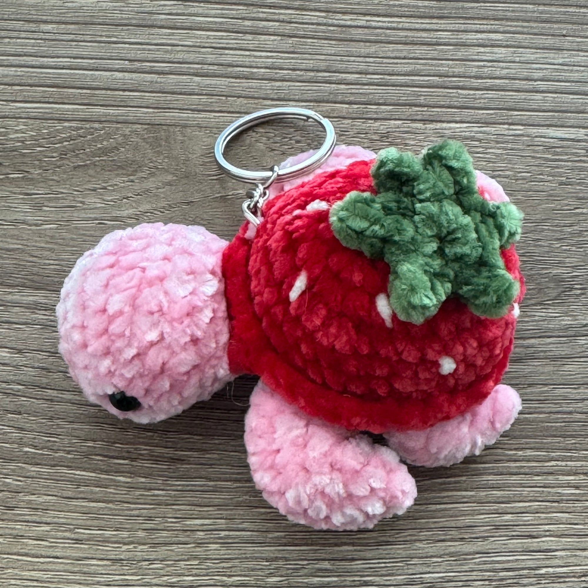Strawberry Turtle Keychain
