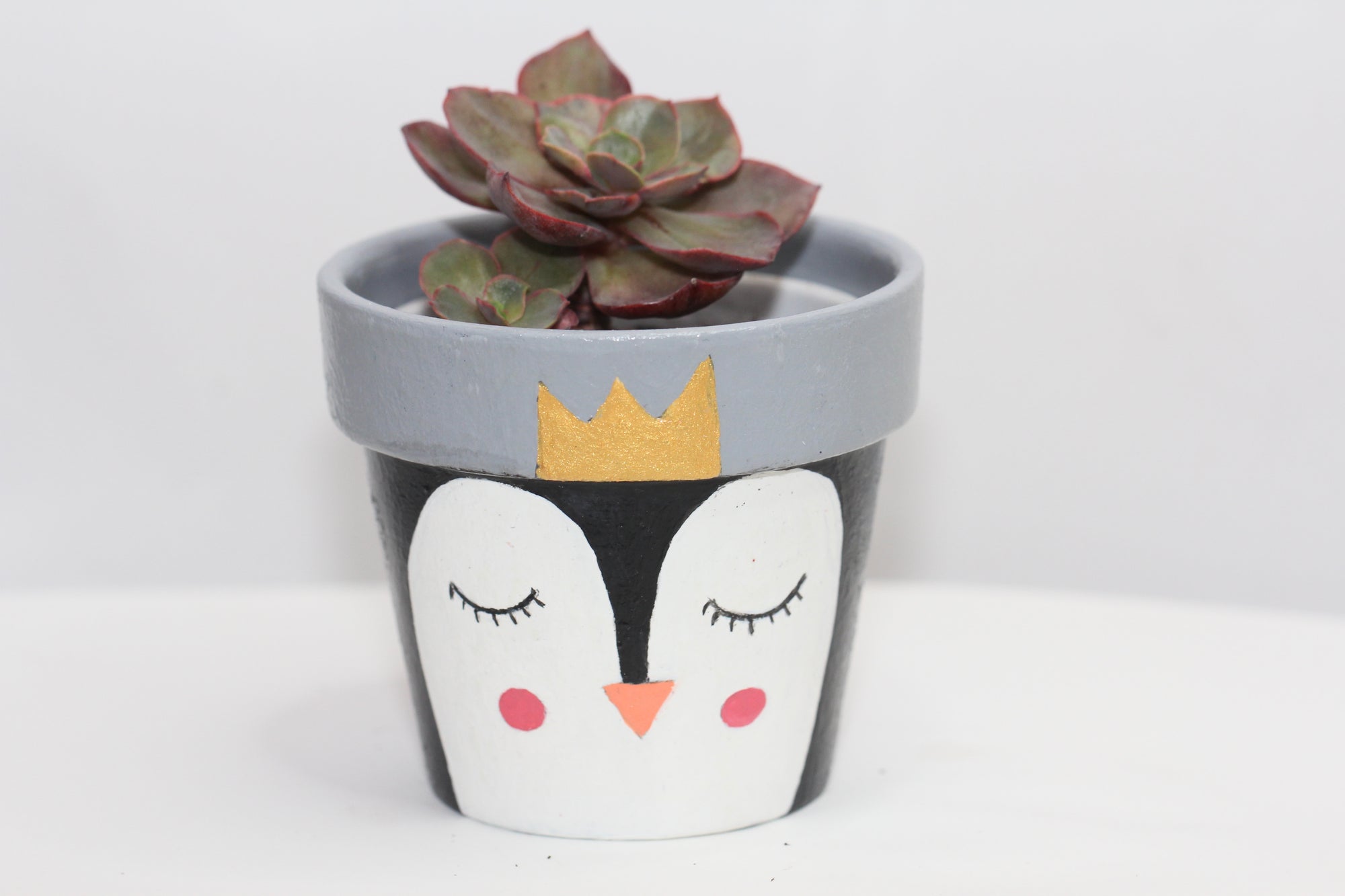 Hand Painted Animal Planter